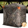 VEVOR Hunting Blind, 270Â° See Through Ground Blind, 2-3 Person Pop Up Deer Blind for Hunting with Carrying Bag, Portable Resilient Hunting Tent, 3 Ho
