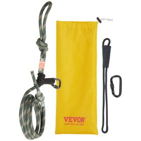 VEVOR Tree Stand Safety Rope, 9 ft/27.43M Treestand Lifeline Rope 30KN Breaking Tension, 0.6'' Hunting Safety Line with Prusik Knot, 2pcs Carabiner an