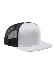 Big Accessories BX025 Surfer Trucker Cap (Color: WHITE/ BLACK, size: OS)