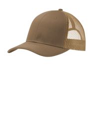 Port Authority Snapback Trucker Cap C112 (Color: Woodland Brown, size: OSFA)