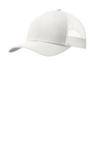 Port Authority Snapback Trucker Cap C112 (Color: White, size: OSFA)