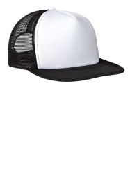 District Flat Bill Snapback Trucker Cap DT624 (Color: White, size: OSFA)