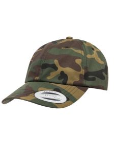 Yupoong 6245CM Adult Low-Profile Cotton Twill Dad Cap (Color: GREEN CAMO, size: OS)
