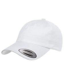 Yupoong 6245CM Adult Low-Profile Cotton Twill Dad Cap (Color: White, size: OS)