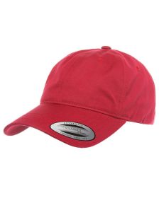 Yupoong 6245CM Adult Low-Profile Cotton Twill Dad Cap (Color: CRANBERRY, size: OS)